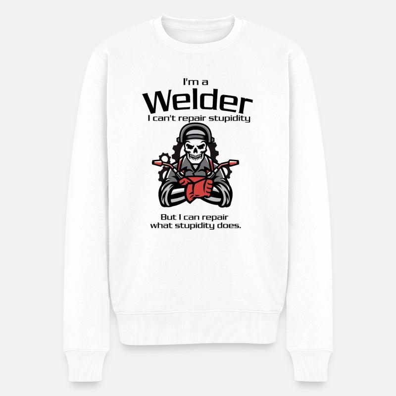 Le métier de soudeur - Pull Premium bio Homme - blanc