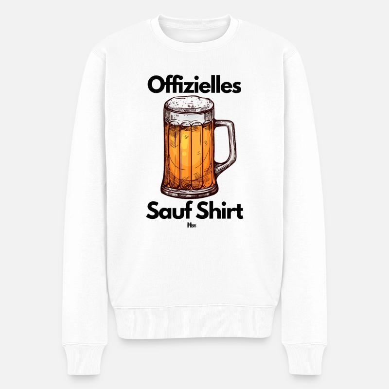 Malle Offizielles Saufshirt - Männer Premium Bio Pullover - Weiß