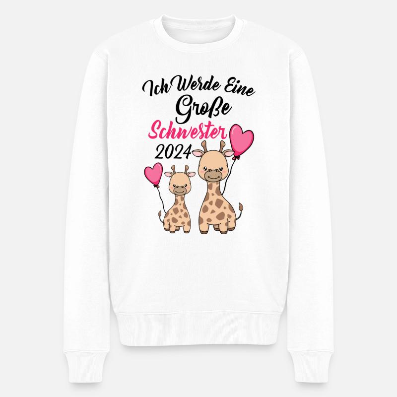 Große Schwester 2024 - Männer Premium Bio Pullover - Weiß