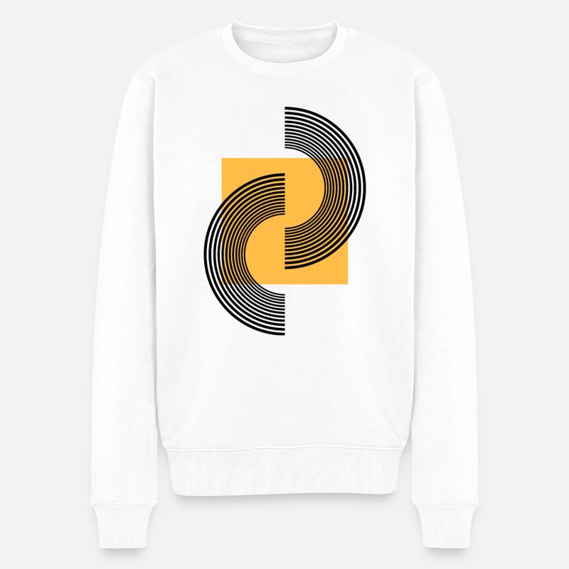boho3 - Männer Premium Bio Pullover - Weiß