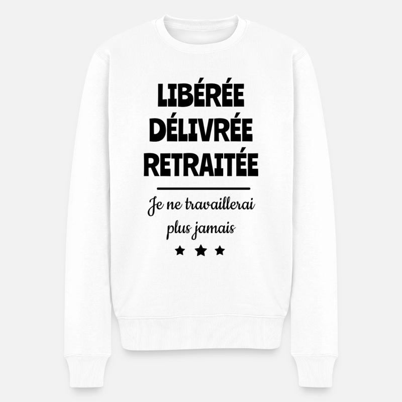 Retraite - Pull Premium bio Homme - blanc