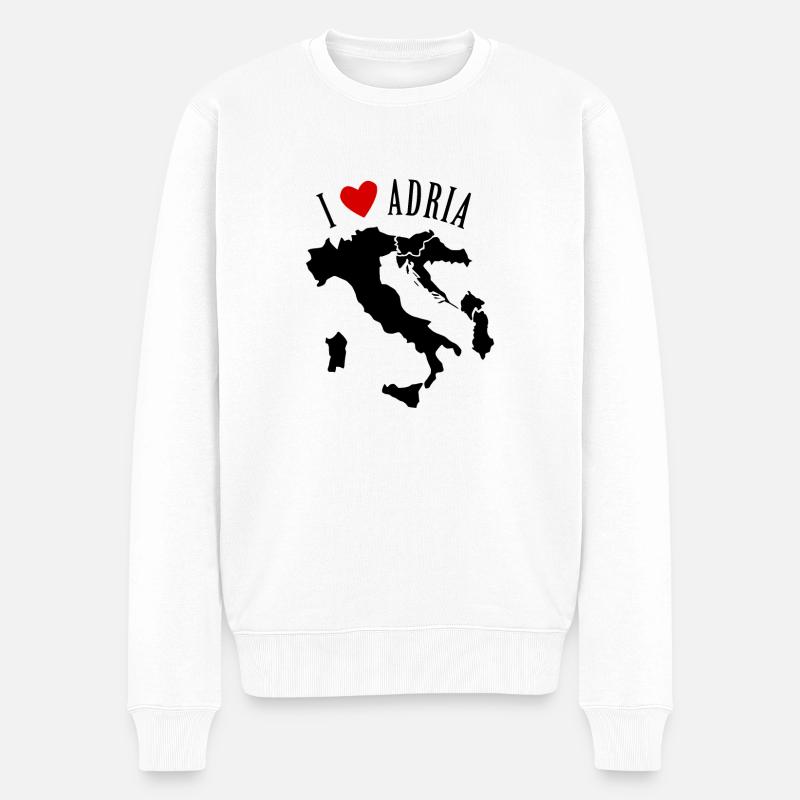 J’aime la mer Adriatique - Pull Premium bio Homme - blanc