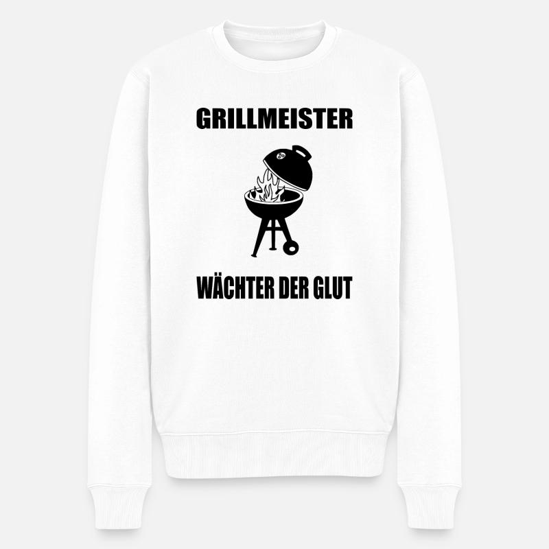 bbq - Männer Premium Bio Pullover - Weiß