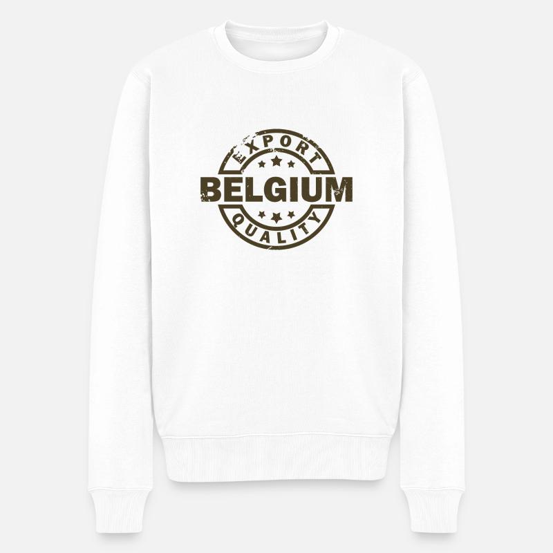 Export quality belgium - Pull Premium bio Homme - blanc