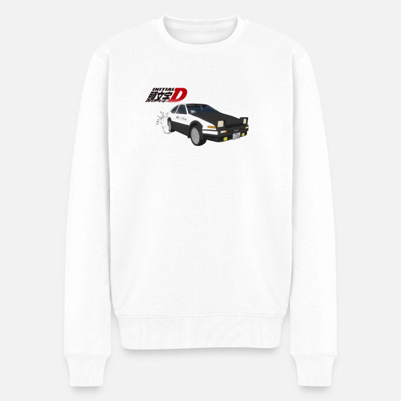 Initial D - Trueno - Männer Premium Bio Pullover - Weiß