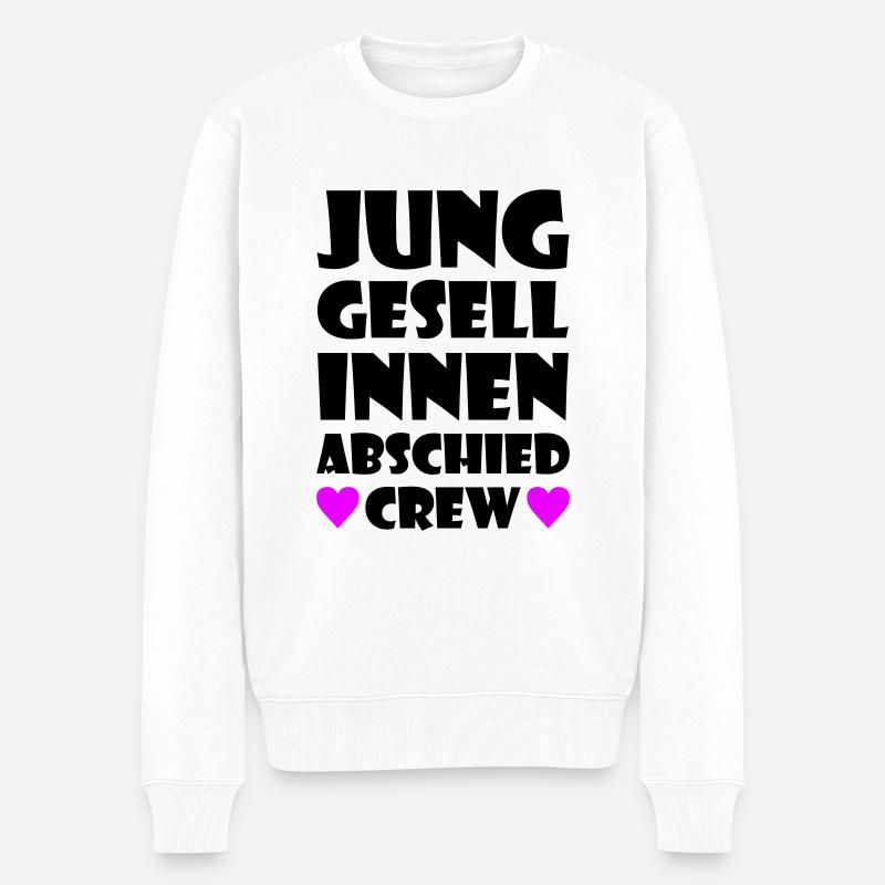 Junggesellinnenabschied Crew Junggesellin - Männer Premium Bio Pullover - Weiß