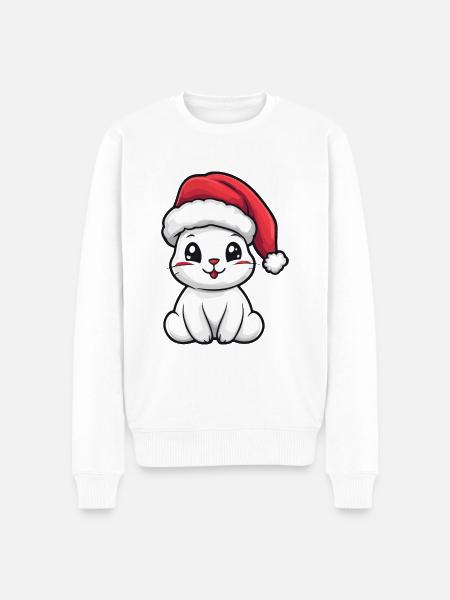 Lapin Noël Mignon - Pull Premium bio Homme - blanc