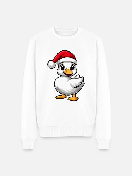 Goose Christmas Cute - Men's Premium Organic Jumper - white