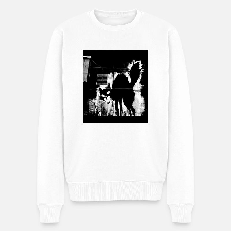 Buckel von Amsterdam - Männer Premium Bio Pullover - Weiß