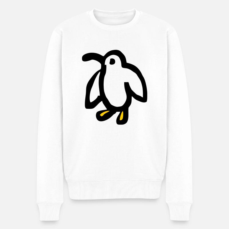 Naturel Planète Oiseau Pingouin - Pull Premium bio Homme - blanc
