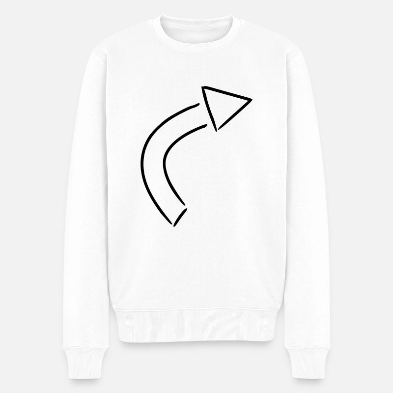 Flèche dessin croquis noir - Pull Premium bio Homme - blanc