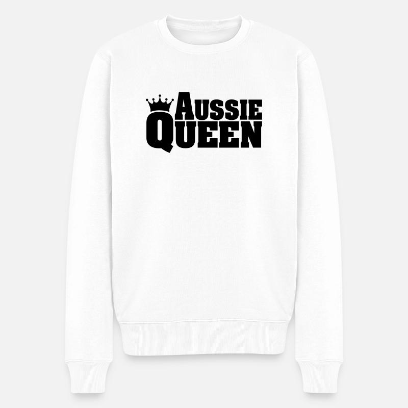 AUSTRALIEN Australian Shepherd QUEEN - Pull Premium bio Homme - blanc