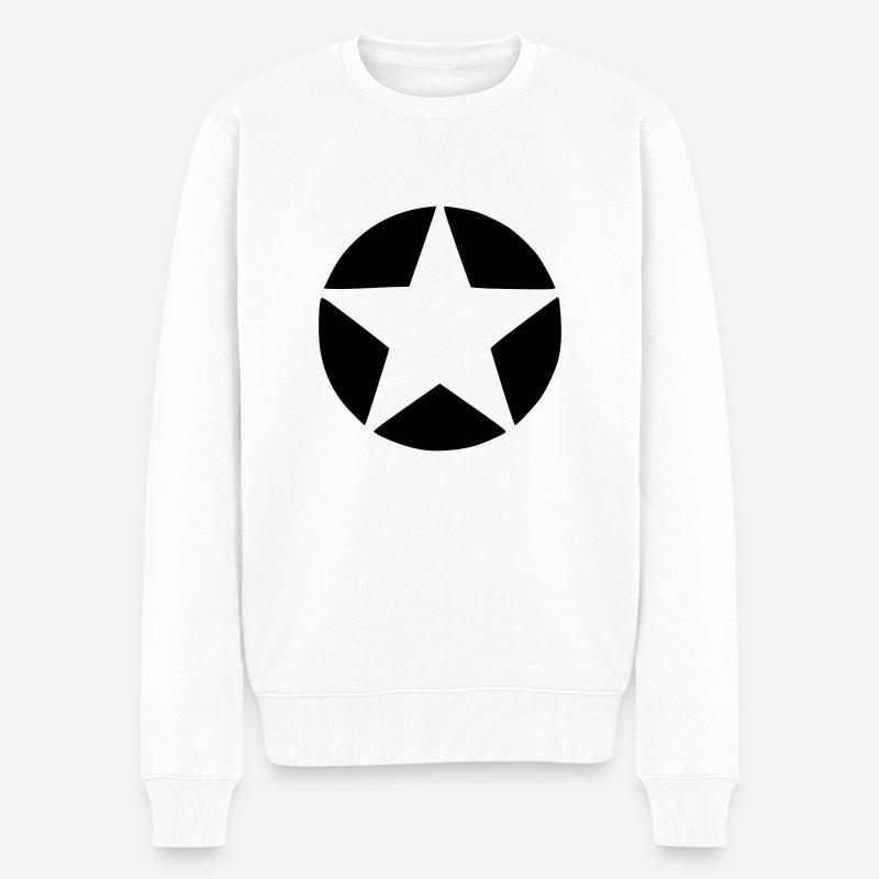 STERN - Männer Premium Bio Pullover - Weiß