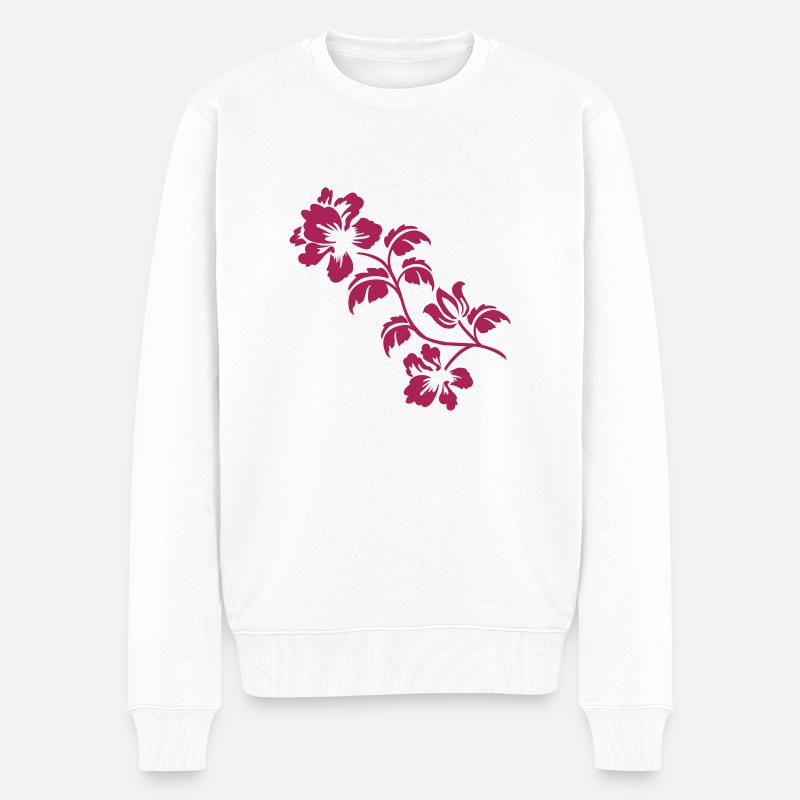 hibiskus2_1c - Pull Premium bio Homme - blanc