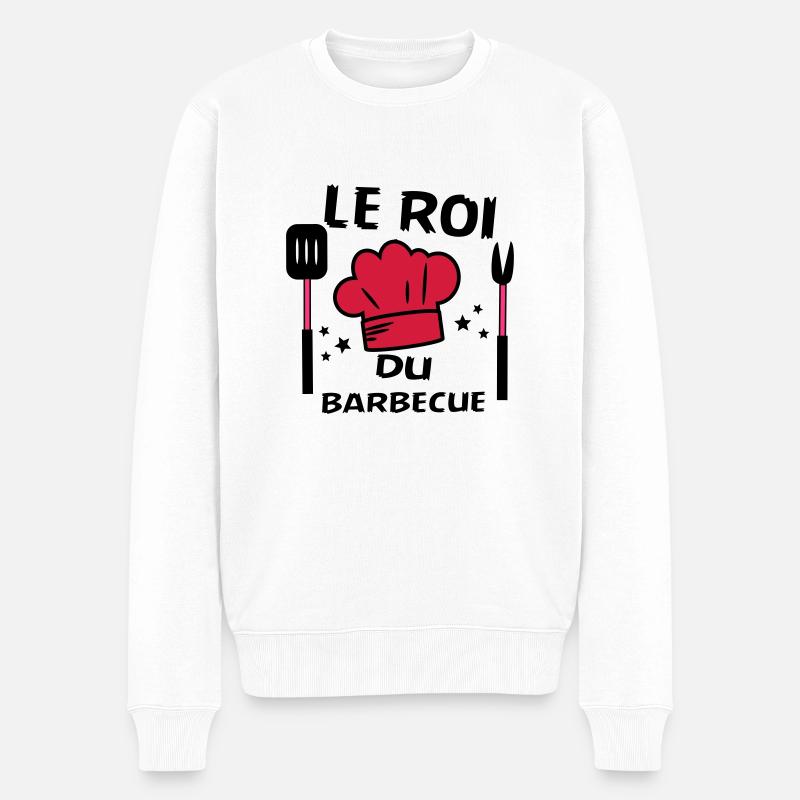 le roi du barbecue - Pull Premium bio Homme - blanc