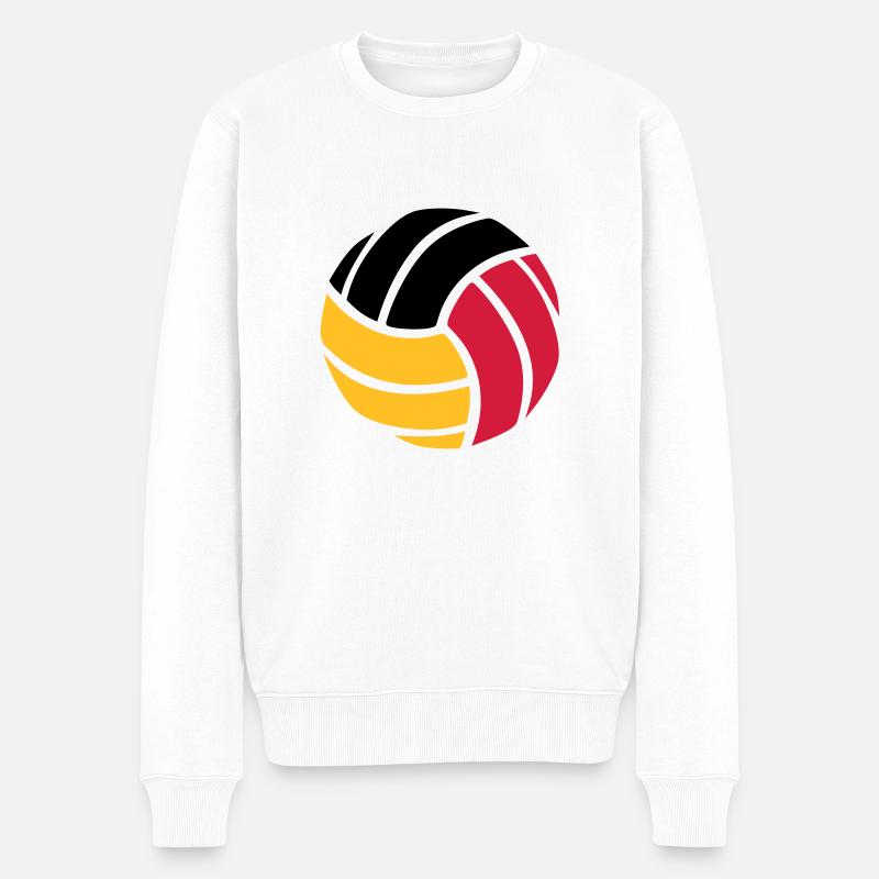 Volleyball - Männer Premium Bio Pullover - Weiß
