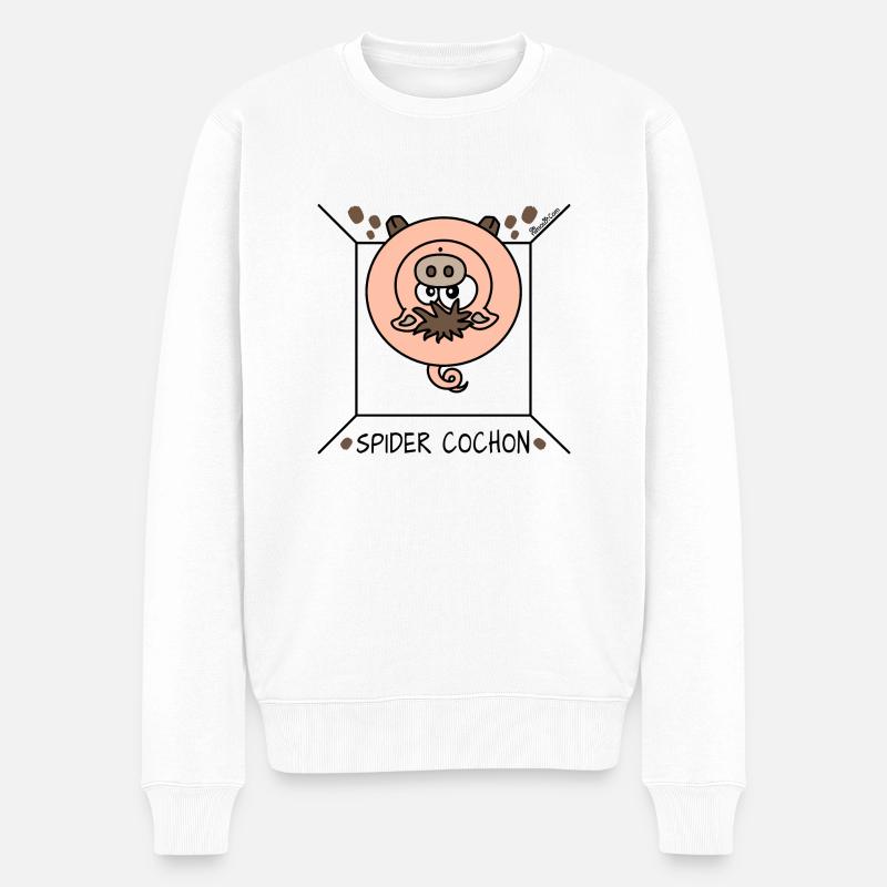 Spider Cochon, Homer Citations drôles - Pull Premium bio Homme - blanc