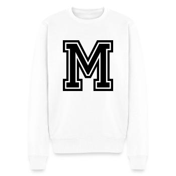 M - Männer Premium Bio Pullover - Weiß - Vorne - Thijin (182cm)