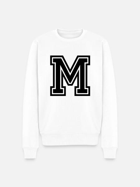 M - Männer Premium Bio Pullover - Weiß