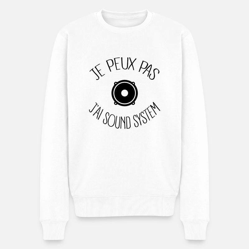Je peux pas j'ai Sound System - Pull Premium bio Homme - blanc