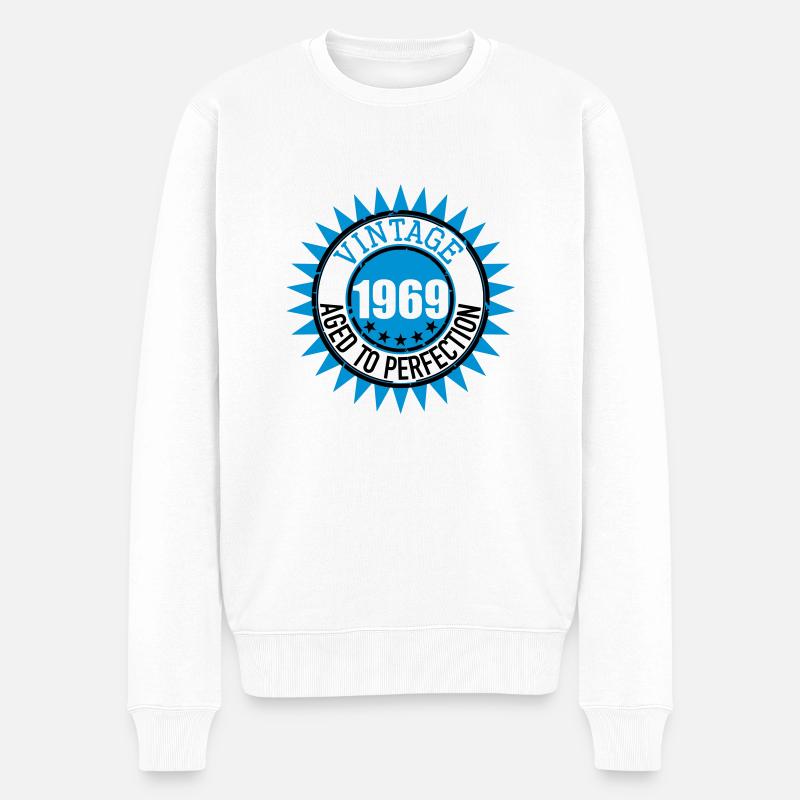 Vintage 1969 - Männer Premium Bio Pullover - Weiß