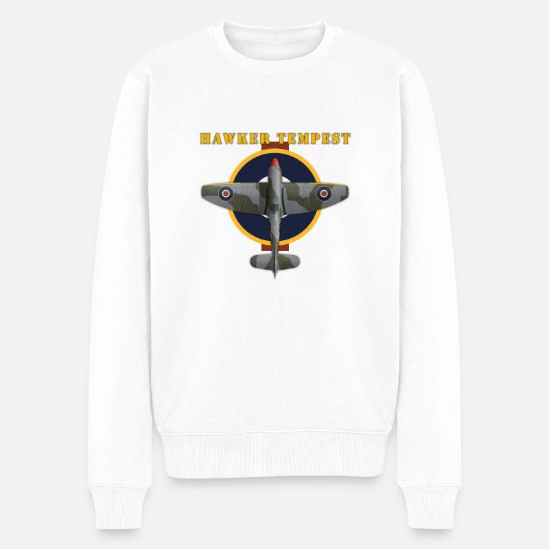 Hawker Tempest - Pull Premium bio Homme - blanc