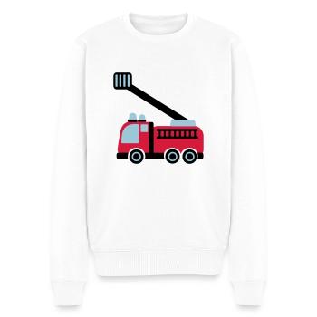Fire engine - Men's Premium Organic Jumper - white - Front - Thijin (182cm)