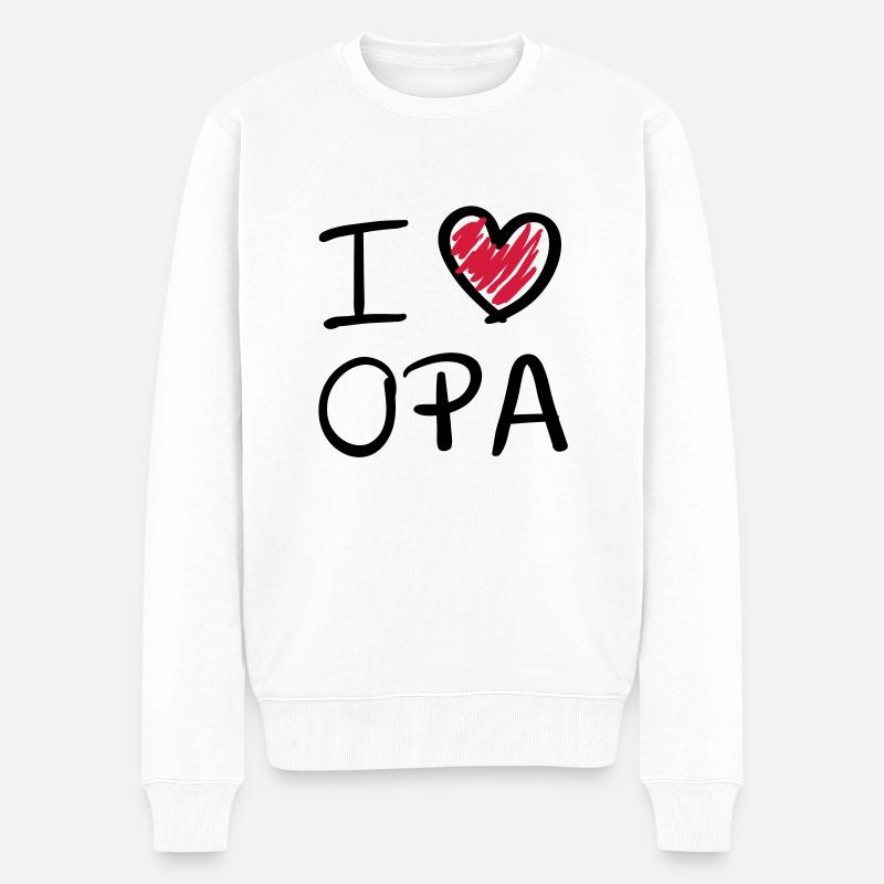 I love pépé - Pull Premium bio Homme - blanc