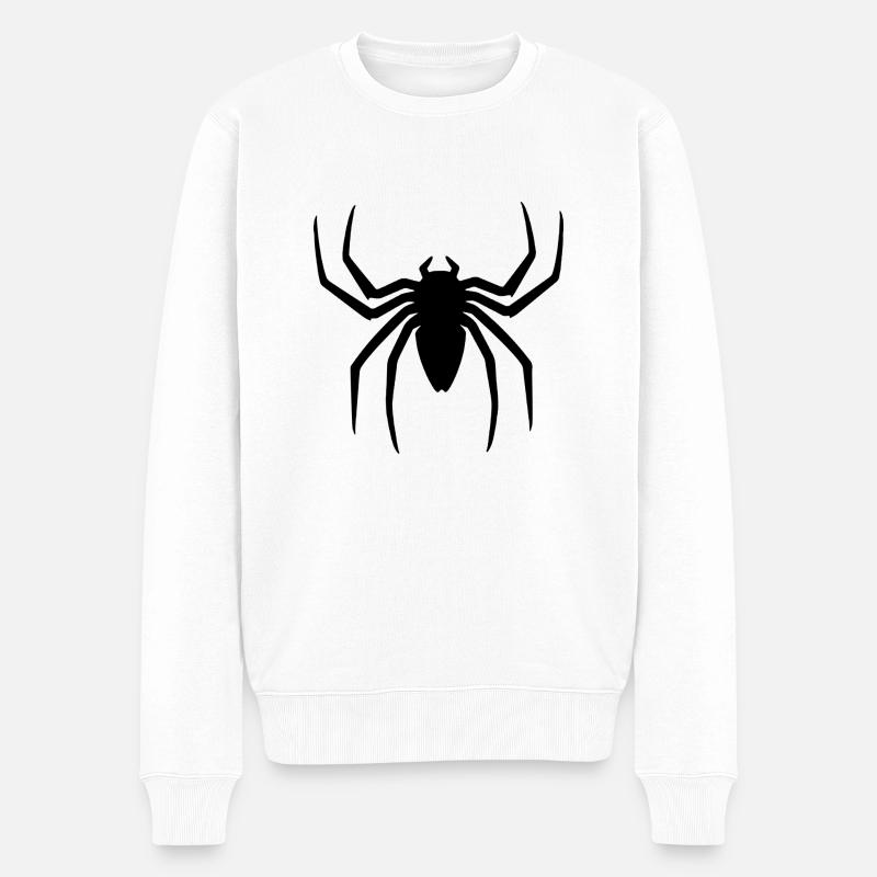 spider27 - Männer Premium Bio Pullover - Weiß