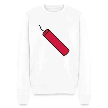 stop rod tnt dynamite explode explosion - Men's Premium Organic Jumper - white - Front - Thijin (182cm)