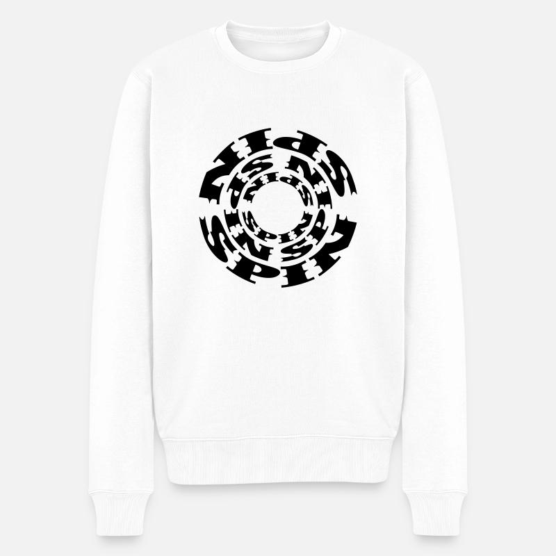 Spin - Männer Premium Bio Pullover - Weiß