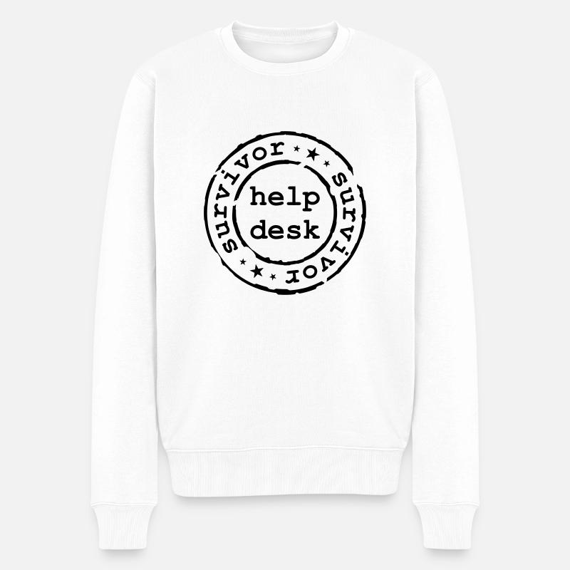 hds2 - Männer Premium Bio Pullover - Weiß