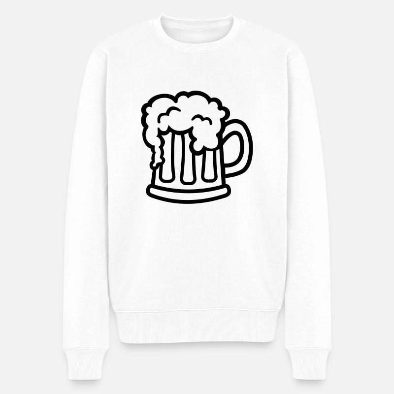 Bière - Pull Premium bio Homme - blanc
