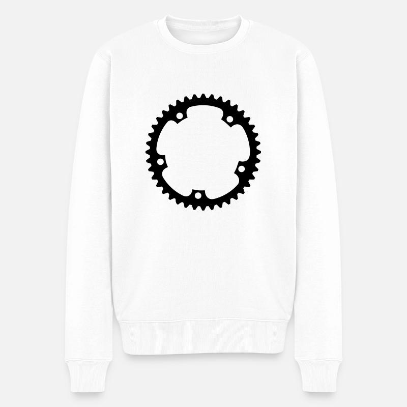 fahrradkranz - Männer Premium Bio Pullover - Weiß