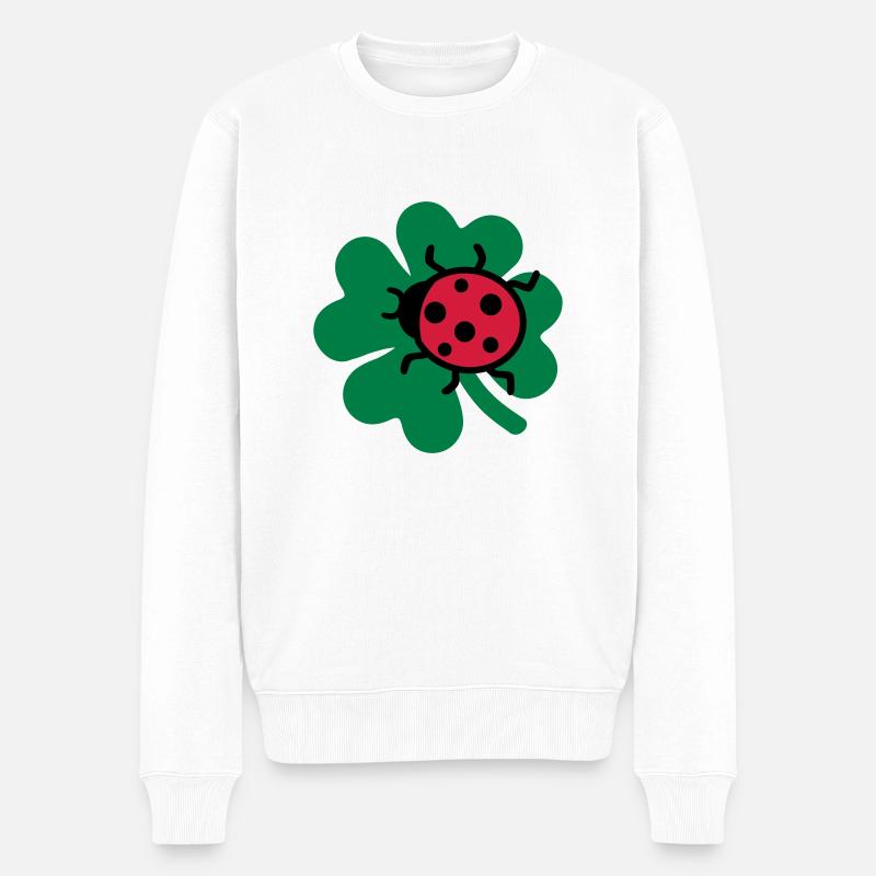 Marienkäfer - Männer Premium Bio Pullover - Weiß