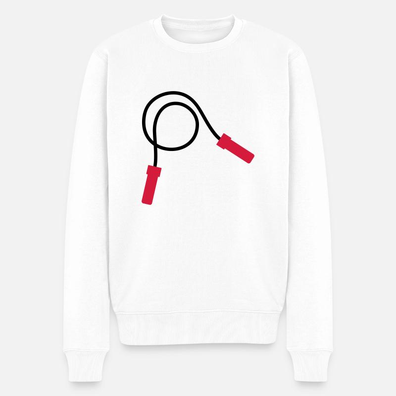 Springseil - Männer Premium Bio Pullover - Weiß