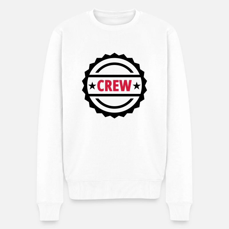Crew - Pull Premium bio Homme - blanc