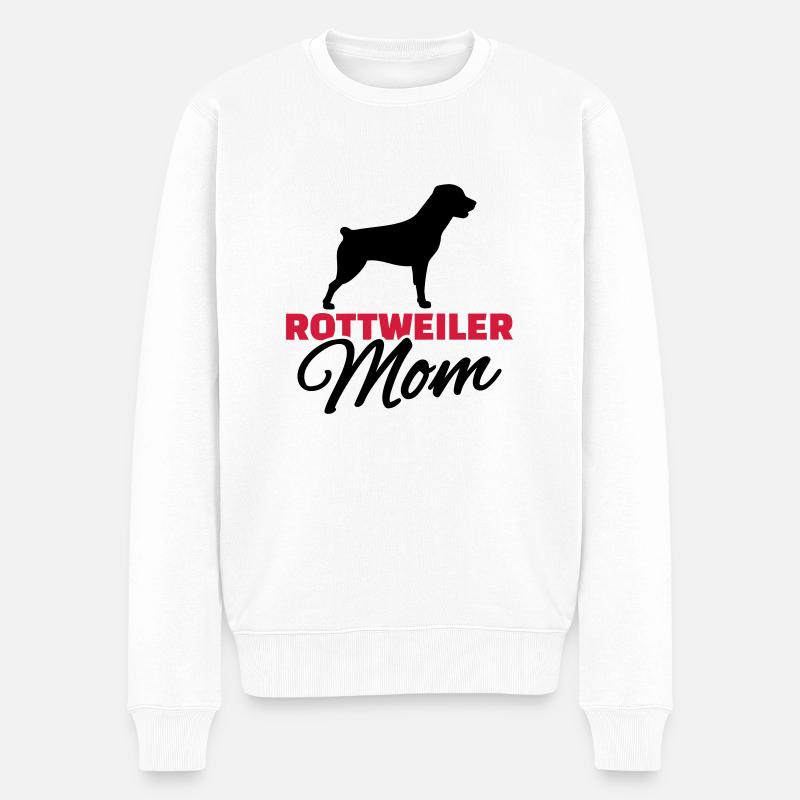 Rottweiler - Männer Premium Bio Pullover - Weiß