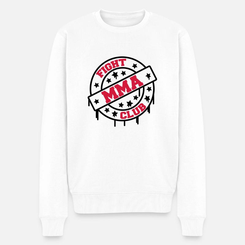 mma_fight_club_3 - Männer Premium Bio Pullover - Weiß
