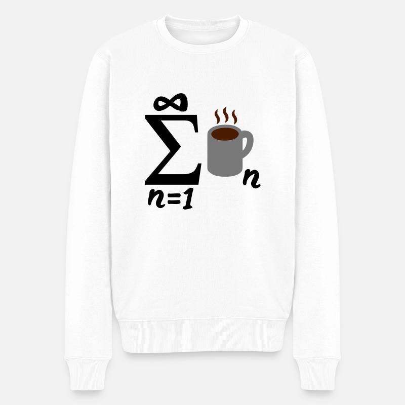 Infinite Coffee - Pull Premium bio Homme - blanc