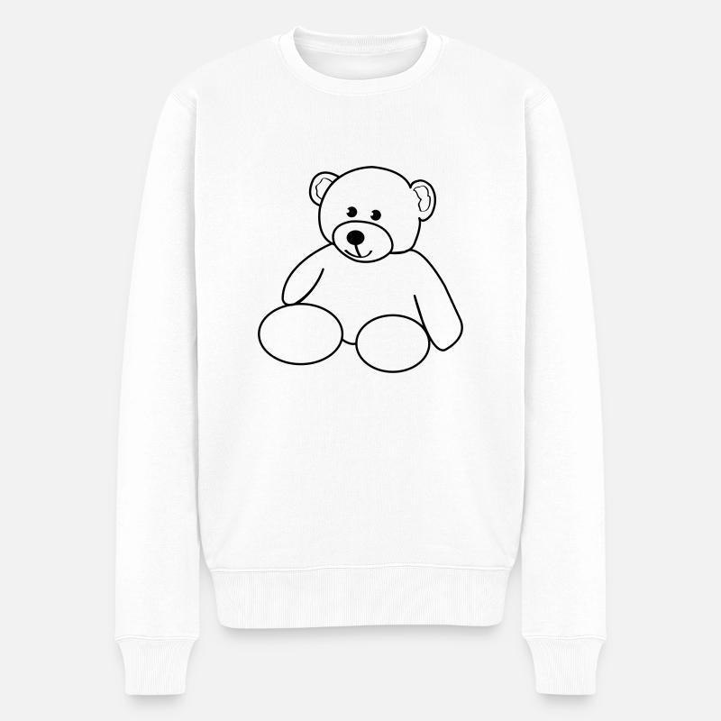 teddy - Männer Premium Bio Pullover - Weiß