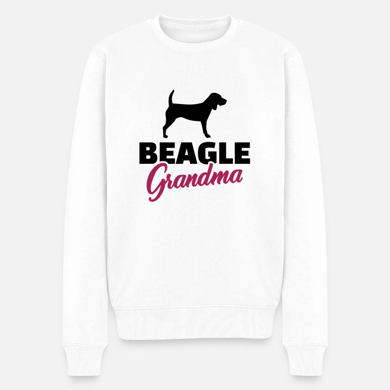 Beagle - Pull Premium bio Homme - blanc