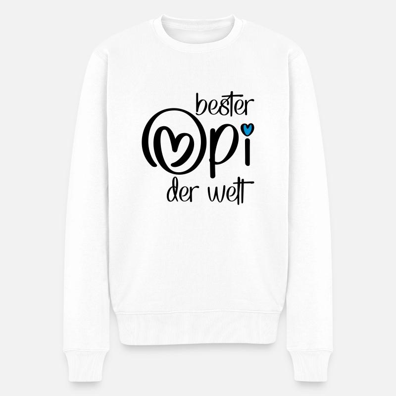 Geschenke für Opi - Männer Premium Bio Pullover - Weiß