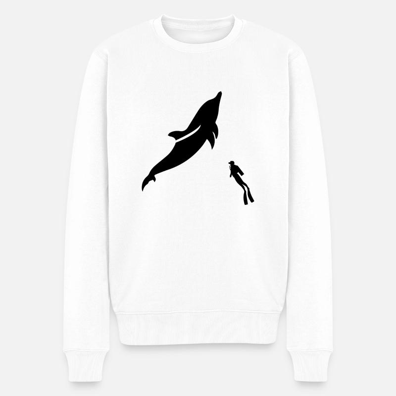 Diving Dive plonger - Pull Premium bio Homme - blanc