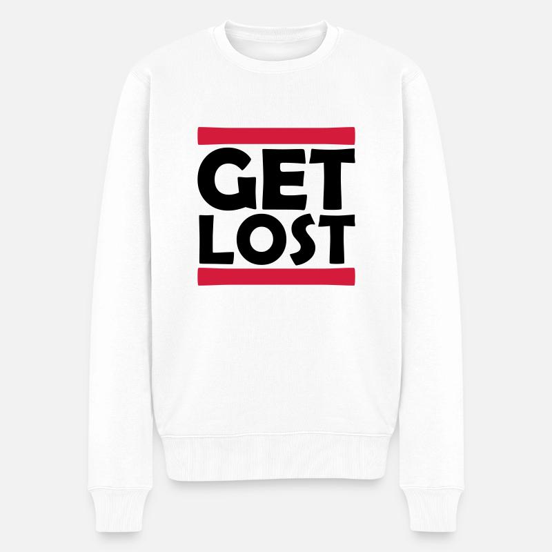 Strip Se perdre - Pull Premium bio Homme - blanc