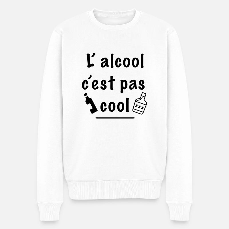 L’ alcool c’est pas cool - Pull Premium bio Homme - blanc