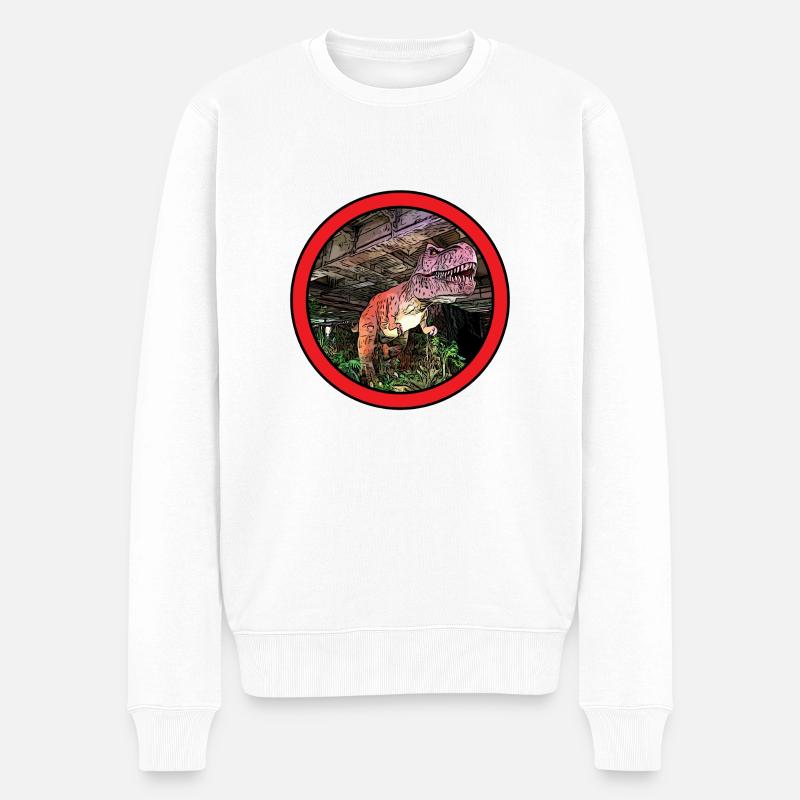 T-rex - Pull Premium bio Homme - blanc