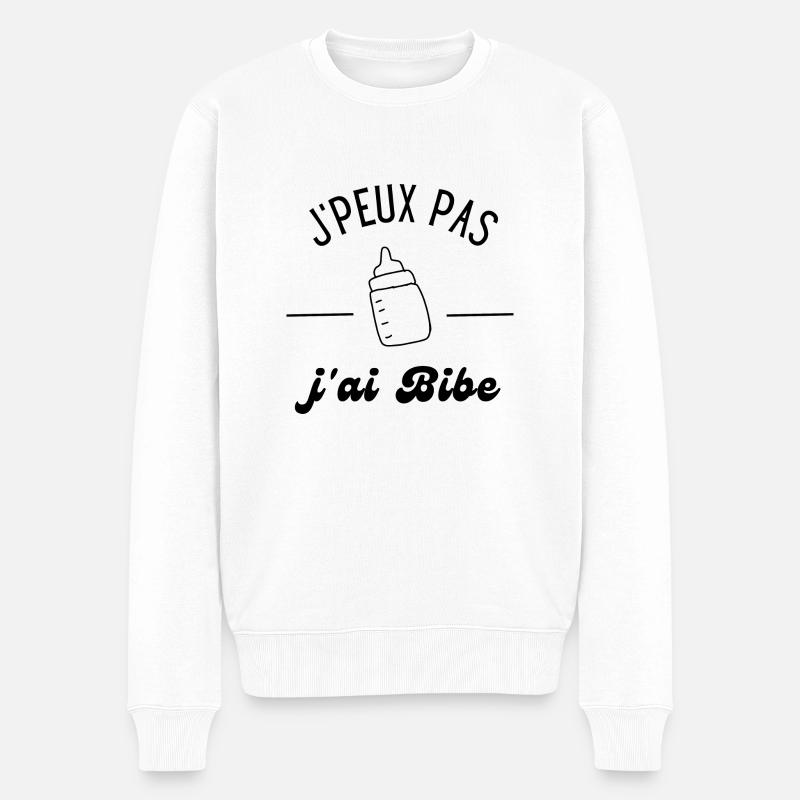 je peux pas j'ai biberon - Pull Premium bio Homme - blanc