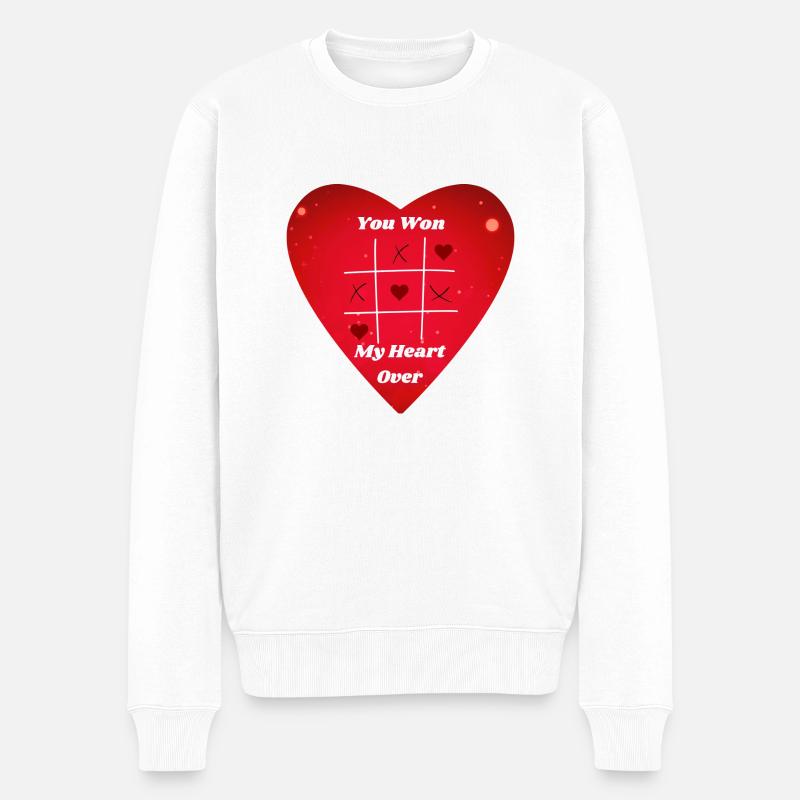 You Won My Heart Over - Männer Premium Bio Pullover - Weiß