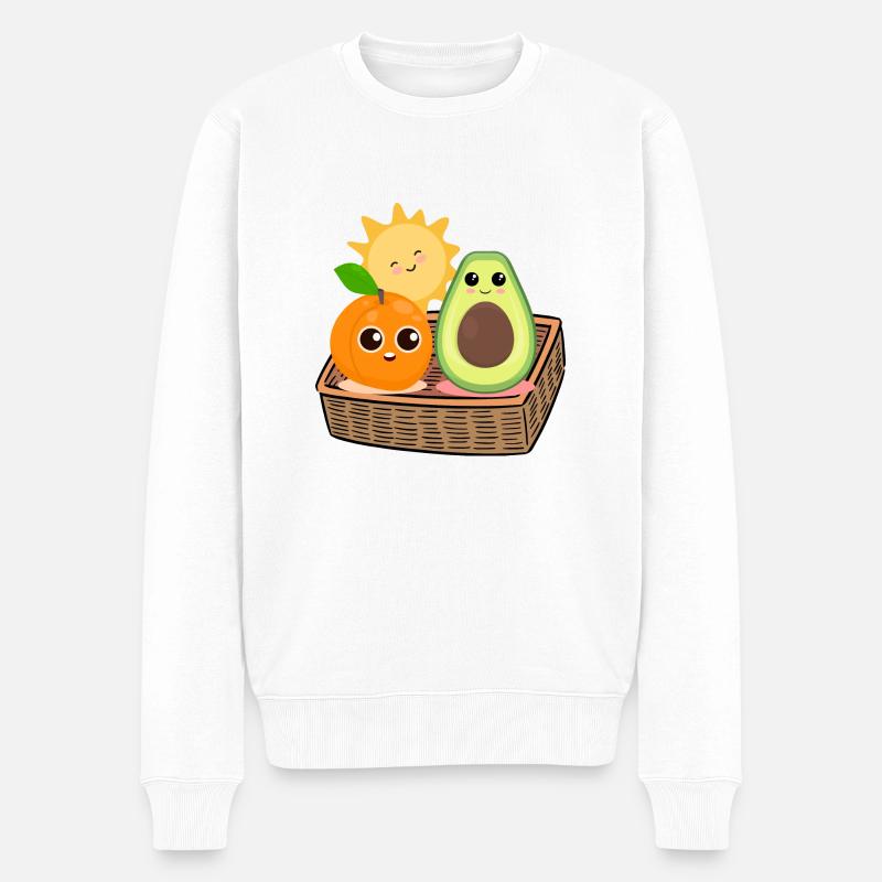 Obst - Männer Premium Bio Pullover - Weiß